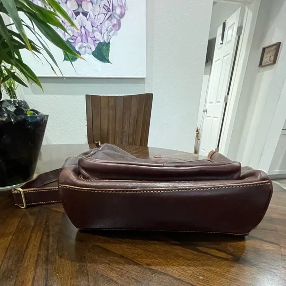 Leather Backpack Made in Italy Brass Gold Tone Hardware